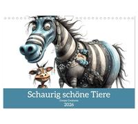 Creepy Creatures (Wandkalender 2026 DIN A4 quer), CALVENDO Monatskalender: Schaurig schöne Tiermotive