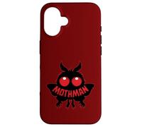 Creepy Cryptid - Silhouette di Mothman Misterioso dagli occhi rossi Custodia per iPhone 16