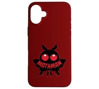 Creepy Cryptid - Silhouette di Mothman Misterioso dagli occhi rossi Custodia per iPhone 16 Plus