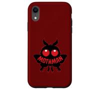 Creepy Cryptid - Silhouette di Mothman Misterioso dagli occhi rossi Custodia per iPhone XR