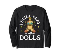 Creepy Cute I Still Play With Dolls Design a forma di bambola Voodoo Maglia a Manica