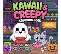 Creepy Cute Kawaii Coloring Book for Teens and Adults: 50 Adorable Spooky Pages with Pastel Halloween, Chibi Ghosts, Gothic Animals, and Cute Horror Art for Stress Relief and Fun