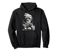 Creepy Cute Skeleton Knitting Crochet per Filati Knitter Felpa con Cappuccio
