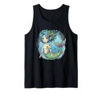 Creepy Cute Zombie Mermaid Kawaii Pastello Goth Witchy Canotta