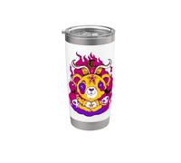 Creepy Cutie Goth Teddy Bear Kawaii Carino Demone Devil Horns Bicchiere termico in acciaio inox doppia parete