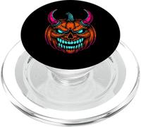 Creepy Cyber Oni Pumpkin Giapponese Vaporwave PopSockets PopGrip per MagSafe