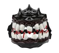 Creepy Dog Costume with Large Teeth, Spooky Prop, Strong and Comfortable Fit, Perfect Compact Ideal for Hilarious Anti-Bite Werewolf Dog Muzzle, Halloween Parties, Costumes Events