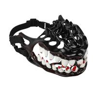 Creepy Dog Costume with Large Teeth, Spooky Prop, Strong and Comfortable Fit, Perfect Compact Ideal for Hilarious Anti-Bite Werewolf Dog Muzzle, Halloween Parties, Costumes Events