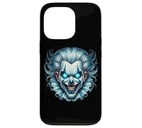 Creepy Evil Clown Occhi Blu Brillante Custodia per iPhone 13 Pro