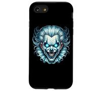 Creepy Evil Clown Occhi Blu Brillante Custodia per iPhone SE (2020) / 7/8