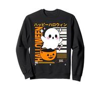 Creepy Ghost Giapponese Vaporwave Spettrale Anime Halloween Felpa