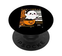 Creepy Ghost Giapponese Vaporwave Spettrale Anime Halloween PopSockets PopGrip Adesivo