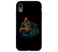 Creepy Ghost IceCream Truck Opere d'arte Custodia per iPhone XR