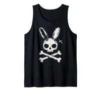 Creepy Goth Bunny Skull Alt Outfit E-Girl Gothic Grunge Canotta