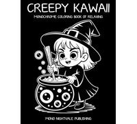Creepy Kawaii Monochrome Coloring Book: Cute Yet Spooky Characters and Dark Kawaii Worlds for Teens and Adults - A Mindful Coloring Journey for Relaxation
