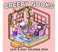 Creepy Nooks: Spooky Hygge Coloring Book for Adults and Teens with Creepy-Cute Characters and Bold Easy Designs for Stress Relief