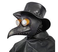 Creepy Party Dottore della Peste Maschera Rivetto Nero Naso Lungo Maschere Steampunk Costume per Ballo in Maschera Festa di Halloween Cosplay di Carnevale