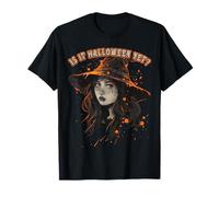 Creepy Pin up Strega Halloween Pinup Ragazza Maglietta