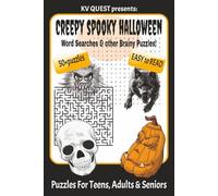 Creepy Spooky Halloween Word Searches & Other Brainy Puzzles: Word Search Puzzles with Easy to Read Print about Halloween, Creepy things, Spooky Scary ... gift for Vacations, Holidays, Relaxation