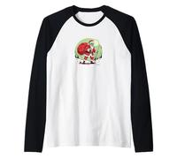 Creepy Zombie Babbo Natale Horror Natale Maglia con Maniche Raglan