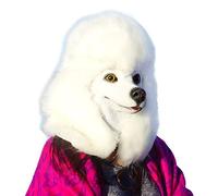 CreepyParty Deluxe Novelty Costume festa di Halloween in lattice, maschera a forma di cane.