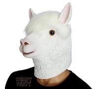 CreepyParty Festa in Costume di Halloween Maschera in Lattice a Testa di Animale Alpaca Maschera di Carnevale