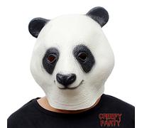 CreepyParty Festa in Costume di Halloween Maschera in Lattice a Testa di Animale Panda