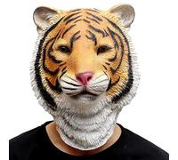 CreepyParty Festa in Costume di Halloween Maschera in Lattice a Testa di Animale Tigre