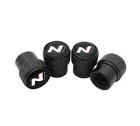 CREEST 4 Pezzi Auto Cappucci delle Valvole Pneumatici Copertura Antipolvere, per Hyundai N Line i20 i30 Sonata Tucson Azera Elantra Veloster Kona NLine Accessori,A