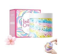 Crema al burro idratante al mirtillo, Crema idratante per il viso all'avocado, Levigante anti-invecchiamento e cellulite, per tutti i tipi di pelle (Fiore di ciliegio)