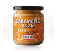 Crema al Caramello Salato con Latte e Nocciole Bio, 200 gr, Fior di Loto