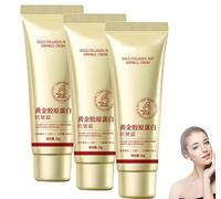 Crema al collagene dorato, Crema antirughe al collagene dorato, Crema antirughe idratante per il viso, Crema rassodante per la pelle del viso, Rassoda idratante profonda a lunga durata (3 pezzi)
