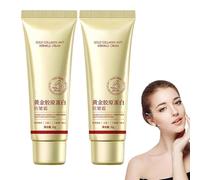 Crema al collagene dorato, crema antirughe idratante per il viso, crema rassodante per la pelle per il viso, crema rassodante idratante profonda, per tutta la pelle (2 pz)