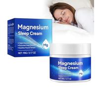 Crema al magnesio per dormire, Crema Sonno Lenitiva Al Magnesio, Care del corpo,contient de la lavande naturelle, de l'huile d'amande et la vitamine E pour la relaxation, 90g