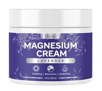 Crema al magnesio per il sonno e crampi alle gambe: crema lenitiva al magnesio alla lavanda per sollievo muscolare e notti senza riposo, allevia i crampi e il dolore per il rilassamento (120 ml)