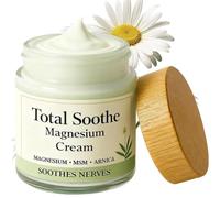 Crema al magnesio Total Relief, Crema al magnesio per il sollievo dei nervi - Formula a rapido assorbimento con MSM, Arnica e complesso minerale | Lenisce ginocchia, nervi e fastidi (1Pc)