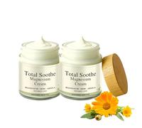 Crema al magnesio Total Soothe, crema lenitiva per i nervi, a rapido assorbimento, non grassa, allevia i dolori articolari, adatta a tutti i tipi di pelle, delicata e nutriente (2Pezzo)