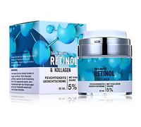 Crema al Retinolo | Formula Anti-Età | Idratante al 5% di Retinolo | Antirughe | Crema da giorno per la notte con Acido Ialuronico | Collagene, Aloe Vera + Vitamine | 50ml | Made in Germany