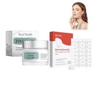 Crema al Zinco per il Viso 50g + 144 Cerotti Anti-Brufoli, con Olio dell’albero del tè e Acido Salicilico, Delicata e Non Irritante, Adatta a Tutti i Tipi di Pelle