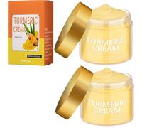 Crema alla curcuma - Idratante per il viso con curcuma, aiuta a ridurre al minimo la comparsa di macchie scure, Anti-invecchiamento, Rassodante e aiuta a migliorare l'aspetto della (2PCS)
