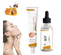 Crema antirughe per veleno d'api, crema per veleno d'api e siero contro le rughe, idratante delicato idrata e illumina la pelle, crema idratante antirughe (crema + siero)