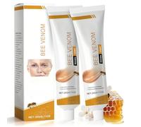 Crema antirughe per viso e collo, crema idratante naturale con veleno d'api per una pelle più soda, crema anti-invecchiamento per tutti i tipi di pelle, 2 x 20 g (2 pezzi)