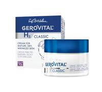 Crema Antirughe Viso Intensamente Idratante con Acido Ialuronico e Vitamina E, Effetto Anti-età, Potere Ricostruttiva, per Pelle Matura, Secca, Rugosa 50 ml, Gerovital H3 Classic