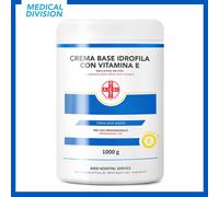 Crema Base Idrofila neutra vit E 1 kg, Crema idratante ristrutturante viso corpo