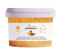 Crema Biscotto e Frutti Tropicali Senza Glutine - Crema Spalmabile pronta all'uso - Confezione da 500 Gr