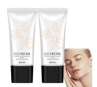 Crema CC Coreana Autoregolante Con SPF 50 - Colore Cangiante, Copertura Totale per Pelle Matura (2 Pezzi)