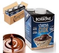 Crema Ciok al Cioccolato Borbone 3 pz, Fredda Senza Glutine, Senza Lattosio, con Latte e Cacao, 550 grammi x 3 pezzi