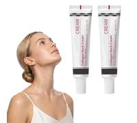 Crema Collo al Collagene e Fullerene, Set 2x40g con Rullo Massaggiante, Trattamento Rassodante e Idratante per Collo e Décolleté, Crema Anti-Rughe Efficace per Tutti i Tipi di Pelle