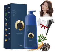 Crema Colorante Per Capelli A Base Vegetale Zhihuashi,Shampoo Colorante Vegetale Qiweitang Bubble,Crema Per La Tintura Dei Capelli Protettiva Del Colore Proteico (Marrone castagna, E-55)
