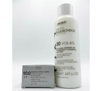 Crema Colorante Professionale 10.0 Biondo Extra Chiaro, con Emulsiondor 20 Vol 6%, 100 ml + 250 ml